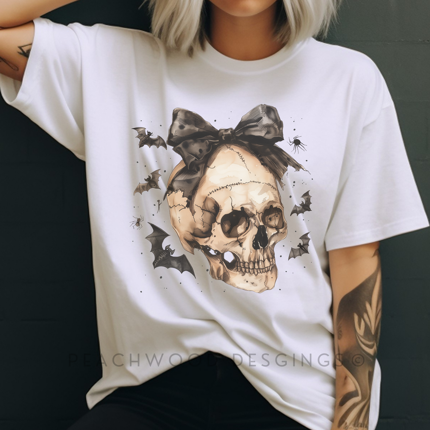 Skull With Bow